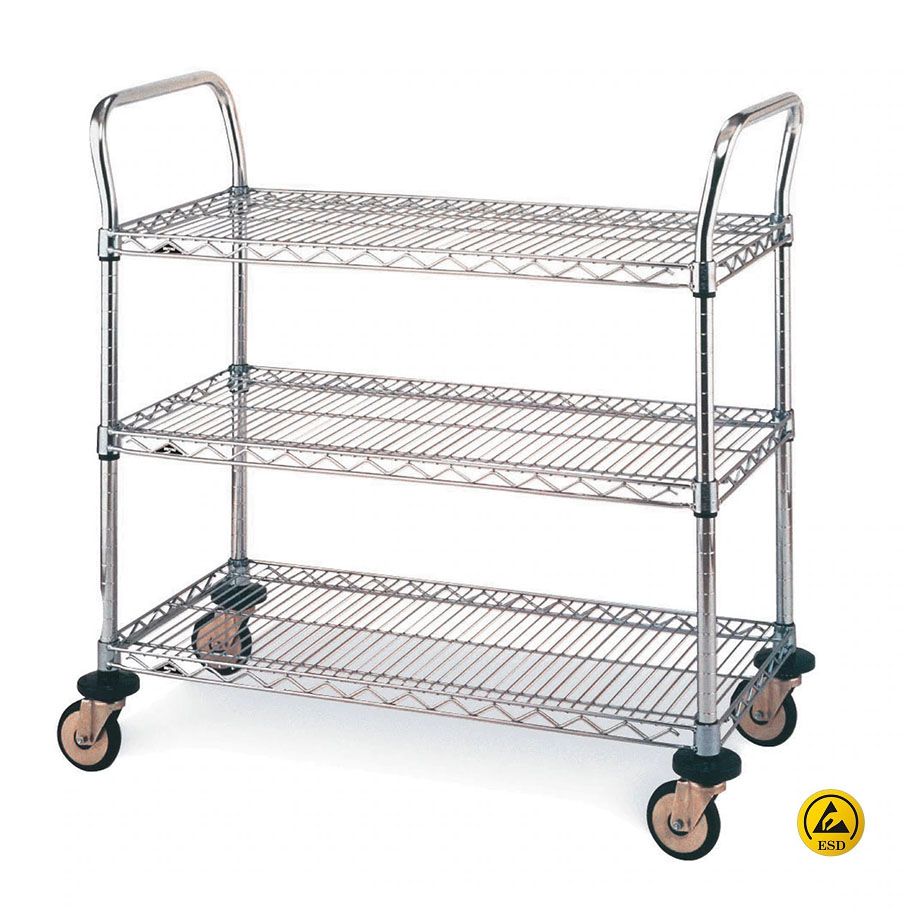 ESD Wire Shelf Trolley