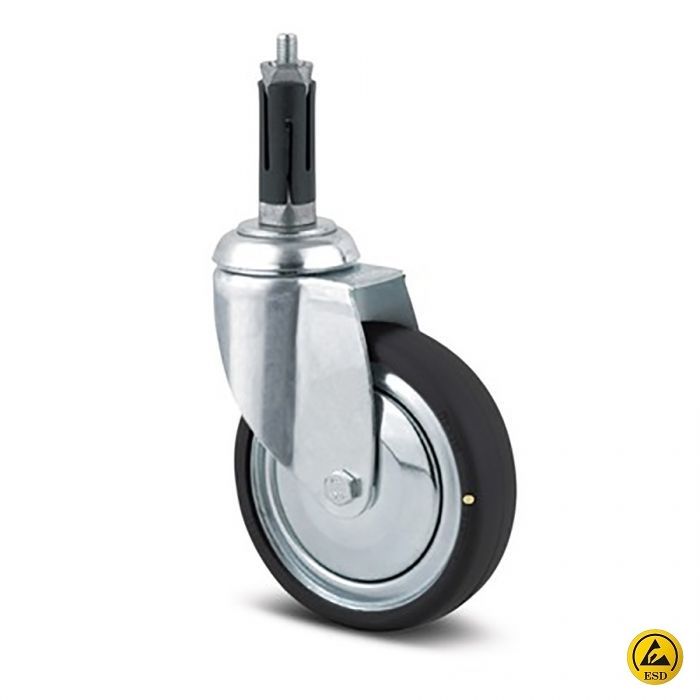 ESD swivel castor conductive Ø mm unbraked
