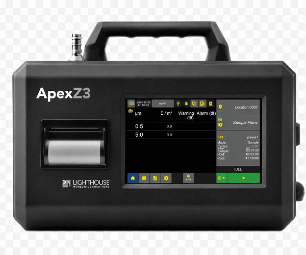 Lighthouse ApexZ3 portable airborne particle counter for cleanroom monitoring